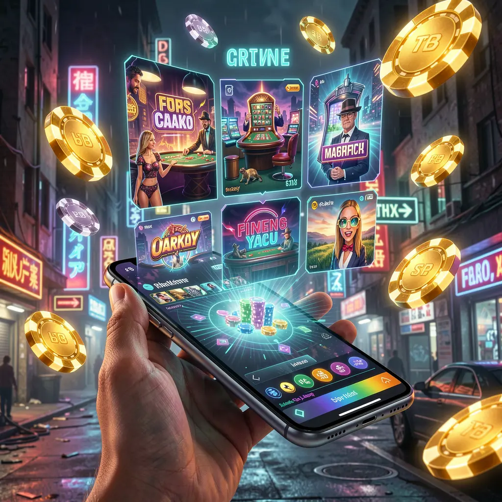 LS7 APP – A seamless and modern mobile casino platform for players in India Futuristic holographic casino interface with glowing chips and digital effects projecting from a smartphone representing the LS7 APP for Indian users